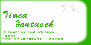 timea hantusch business card